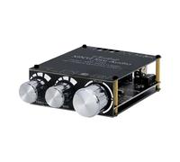 Wizoowip Static Electricity Protection Amplifier Board Sinilink-app Control Bluetooth 5.0 Tpa3116d2 Module Power 2x100w Stereo Digital Amp with Treble Bass Black