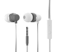 Wizoowip Surround Bass Sound Earphone In-ear Wired Headphone Waterproof Stereo Dynamic Driver Deep Distortion-free Sports with White