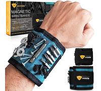 WIZSLA 2-Pcs Magnetic Wristband for Holding Screws, Magnetic Tool holder, Gift Idea for Construction Worker, Handyman, Mechanic - Cool Gadget Gift for Men and Women