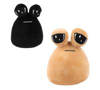 wiztex Pou Cuddly Toy - Sad Aliien Plush Toy Packed in Germany - Anime Plush Toy Gift for Kids and Fans for Halloween and Christmas (Pou 2 Pcs)