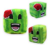 wiztex Sunny and Melon Plush Toy - 16cm Square Stuffed Animal - Beautiful Anime Cuddly Toy for Children for Halloween, Christmas and Birthday Party (Green)