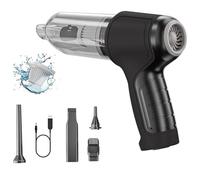 Wizvox Mini Vacuum Blower, Blow,Suck,Pump 3 in 1 Car Vacumes Cleaners Strong Cleaning Power Handheld Vacuums, Can Clean Keyboards,Sofas,Carpets,Black