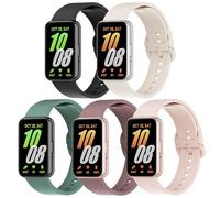Wizvv 5 Pack Silicone Bands Compatible with Samsung Galaxy Fit 3, Soft Adjustable Breathable Silicone Strap for Galaxy Fit 3 SM-R390 Smartwatch