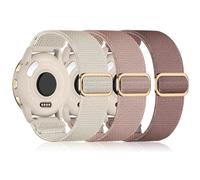 Wizvv Pack of 3 Wristbands Compatible with Garmin Venu 2S/Venu 3S/Vivoactive 4S/Vivomove 3S/Forerunner 255S/265S, 18 mm Elastic Band for Garmin Venu 4 41 mm Men and Women, 18 mm, Nylon