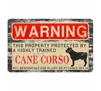 WIZYXQ Cane Corso Metal Sign - Warning Sign for Home, Garden, Yard, Garage, Street - Outdoor 8x12 Inches