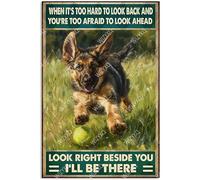 WIZYXQ Metal Signs When It'S Too Hard To Look Back And You'Re Too Afraid To Look Ahead Sign Vintage Tin Sign Aluminum Sign Retro Wall Decor for Home Garden Yard Garage Bar Shop 8×12 Inches