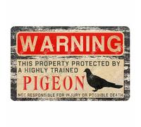 WIZYXQ Pigeon Metal Signs - Vintage Warning Tin & Aluminum Signs for Home, Garden, Yard, Garage, Street, Outdoor - 812 Inches