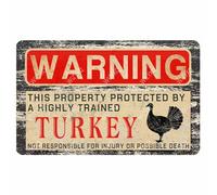 WIZYXQ Turkey Metal Sign - Vintage Warning Sign - Aluminum - 812 Inches