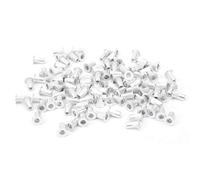 WJ - 30045 Pull Riveting Nuts, Aluminum Flat Head Rivet Nuts, 100Pcs Hardware Accessories with Multiple Sizes for Metal Plates, Automotive, Aviation, Furniture Assembly (M3*100pcs)