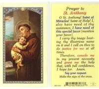 WJ Hirten StealStreet SS-Wjh-E24-300 Prayer to Saint Anthony, Clear Holy Cards