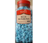WJ Shaws Blue Raspberry Bonbons 2.5KG JAR Old Sweet Shop Style