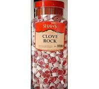 WJ Shaws Clove Rock Sweets 2KG JAR Old Sweet Shop Style