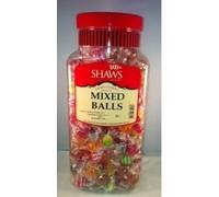 WJ Shaws Mixed Balls Sweets 1.5KG JAR Old Sweet Shop Style unwrapped