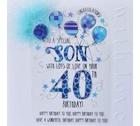 WJB Cloud 9 Son 40th Birthday Card