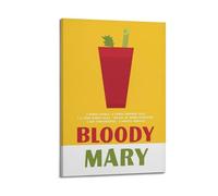 WJCSZS Bloody Mary Cocktail Poster Posters Premium Canvas Wall Art Stunning Landscape，Cityscape, And Classic Movie Modern Home Decor Art Prints For Living Room And Bed Room12x18inch(30x45cm) Frame-sty