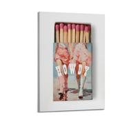 WJCSZS Howdy Cowgirl Matchbox Print Posters Premium Canvas Wall Art Stunning Landscape，Cityscape, And Classic Movie Modern Home Decor Art Prints For Living Room And Bed Room16x24inch(40x60cm) Frame-st