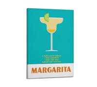 WJCSZS Margarita Drink Bright Preppy Art Posters Premium Canvas Wall Art Stunning Landscape，Cityscape, And Classic Movie Modern Home Decor Art Prints For Living Room And Bed Room08x12inch(20x30cm) Fra