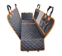 WJDMB Dog Car Seat Cover for Audi A6 Travel Backrest 2007-2018-pr, Durable Scratchproof Nonslip Dog Hammock With Mesh Window Easy to Clean Pet Seat Cover,A Orange