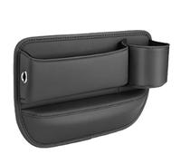 WJDMW Car Seat Gap Organiser for Land Rover Range Rover Sport Velar Evoque Discovery Defender, with Cup Holder & USB Hole, Leather Car Interior Accessories,Copilot-B/Black