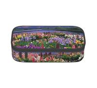 WJDWNDLZJ Beautiful Flowers Mountain Print Large Capacity Multifunctional Pen Holder with Full-Page Printing, Durable Oxford Cloth Stationery Bag for Office, and Travel Essentials