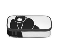 WJDWNDLZJ Gorilla AFFE Monkey Print Large Capacity Multifunctional Pen Holder with Full-Page Printing, Durable Oxford Cloth Stationery Bag for Office, and Travel Essentials