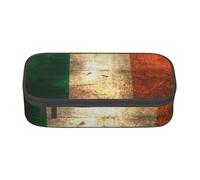 WJDWNDLZJ Irish Flag Print Large Capacity Multifunctional Pen Holder with Full-Page Printing, Durable Oxford Cloth Stationery Bag for Office, and Travel Essentials