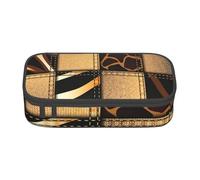 WJDWNDLZJ Jeans Denim Patchwork Print Large Capacity Multifunctional Pen Holder with Full-Page Printing, Durable Oxford Cloth Stationery Bag for Office, and Travel Essentials