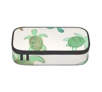 WJDWNDLZJ Turtle Write Print Large Capacity Multifunctional Pen Holder with Full-Page Printing, Durable Oxford Cloth Stationery Bag for Office, and Travel Essentials