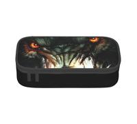 WJDWNDLZJ Vampire Monster Wolf Print Large Capacity Multifunctional Pen Holder with Full-Page Printing, Durable Oxford Cloth Stationery Bag for Office, and Travel Essentials