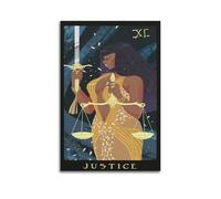 WJDYMX Tarot Major Arcana Justice Sexy Fairness Goddess Decorative Painting Canvas Wall Posters And Modern Family Bedroom Decor 08x12inch(20x30cm)