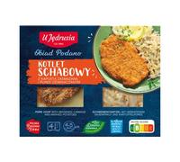 Wjedrusia Kotlet Schabowy, Pork Chop with Breaded Cabbage and Mashed Potatoes, Ready Meal