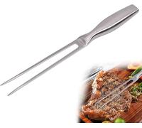 Wjelet 1 Pcs Carving Fork for Meat, Stainless Meat Fork Carving with 1 Oil Brush for Slicing and Serving Roasts, Turkey, BBQ and Meats