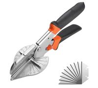 Wjelet 1 Pcs Mitre Shears, Trunking Cutter, 45 to 135 Degree Miter Shears, Multi Angle Blind Cutter Tool for Cutting Soft Wood, PVC, Plastic with 10 Spare Blades