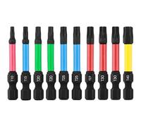 Wjelet 10 Pcs Torx Screwdriver Sets,Torx Bit Set,T10 T15 T20 T25 T27 T30 T40, with 1/4" Hex Shank,Magnetic Screwdriver Bit for Power Tools