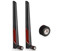 Wjelet 10dBi Dual Band WiFi Antenna RP-SMA - 2.4GHz/5.8GHz Screw-in Aerial for PC, Router, ASUS RT-AC68U, PCI-E Network Card, Camera, 2PCS
