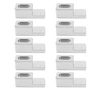 Wjelet 10Pcs 6mm Shower Glass Panel Bracket Chrome-Plated ABS Plastic Retaining Clip for Bathroom Enclosure Fixture Door Clamp Bracket Retaining Clip(Silver)
