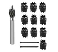 Wjelet 13 Pcs Spot Weld Drill Bits, Weld Accessory, Body Panel Hole Punch, 3/8 Inch Drill Bit Tools, Sheet Metal Hole Cutter for Power Drill Welding Auto Body Work Tool