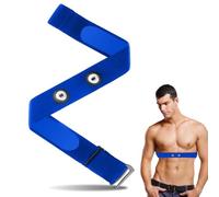 Wjelet 1Pcs Heart Rate Monitor Chest Replacement Strap, HR Sensor Belt Compatible with Polar H10 Wahoo Tickr Coospo Powrlabs Moofit Fitcent,Adjustable length(Blue)