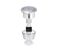 Wjelet 1Pcs Universal Toilet Push Button Flush Replacement Kit Chrome Plated Toilet Dual Flush Toilet Buttons Cable Operated Replacement Kit for Side Button,20mm top Button,40mm Cistern Lid Holes