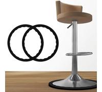 Wjelet 2 Pcs Bar Stool Leg Protectors Ring, Anti-Slip Bar Stool Silicone Cover, Stretchable Fit for 14.5" to 16.5" Round Bases, No Scratches No Noise, for Wooden Floor