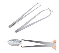 Wjelet 2 Pcs Calipers Measuring Tool, 150mm/6" Stainless Steel Inside Outside Caliper, Firm Joint Caliper for Size Measuring Use, Silver Tone