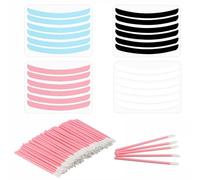 Wjelet 200 PCS Disposable Lip Brush Wands, 24 Pcs Lash Lifting Ribbon Kit, Beauty Tool Combination Pack