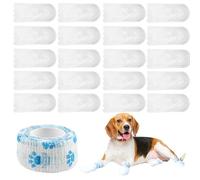 Wjelet 20Pcs Disposable Dog Boots For Injured Paws Waterproof, Dog Socks Stop Licking, Pet Paw Protectors, Dustproof Socks For 16-38 lb Dogs, Indoor & Outdoor Walking Pet Foot Cover