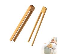 Wjelet 2PCS Toaster Tongs, Wooden Toaster Tongs for Cooking, Eco-Friendly, Reusable Kitchen Tool, Space Saving Utensils for Cooking & Serving