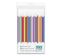 Wjelet 300Pieces Low Temperature PCL 2.5mm 3D Pen Filament Refills 30 Colours (10 per Colour, 15cm Each) Compatible with 3Doodler Start 3D Printing Pen and 3D Doodle Pen for Children