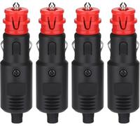 Wjelet 4 pcs 12 V/24 VCar Cigarette Lighter Plugs,Male Cigarette Lighter Adapters,Car Cigarette Lighter Plug Replacement,Universal Safety Plug Cigarette Lighter Socket