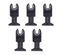 Wjelet 5 Pcs 45mm Wide Coarse Oscillating Saw Blades, Multi Tool Blades for Dewalt Makita, Double-Row Teeth Multitool Blade Japanese Tooth Oscillating Saw Blades Black for Wood Metal Plastic Cutting