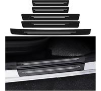 Wjelet 8 Pcs Car Door Sill Protector Strips, Carbon Fiber Threshold Protector Kit, Car Door Sill Film Protection with 1 Pcs Boot Sill Protector