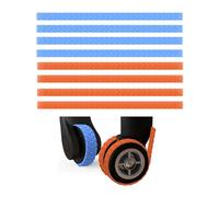 Wjelet 8 Pcs Suitcase Wheel Protectors, Silicone Suitcase Wheel Covers, Silent Luggage Wheels Protector Covers Blue and Orange
