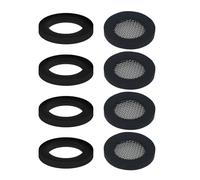 Wjelet 8pcs 3/4" Shower Head Filter Gasket and Seal Filter Net Washer, Durable and Lightweight, Prevents Leakage, For 1/2" Fixed Shower Head Or Handheld Shower Hose
